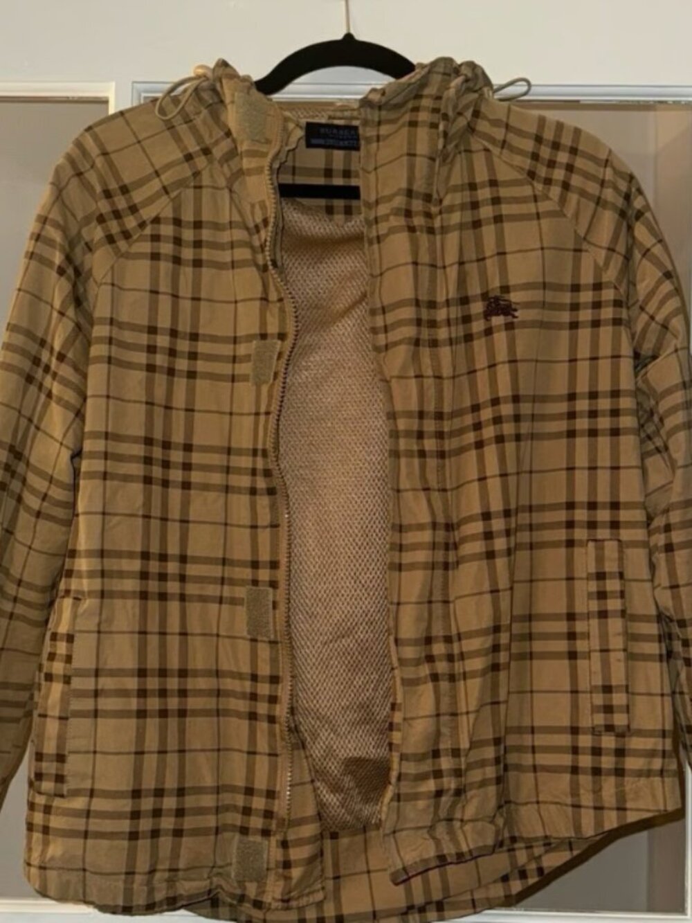 Burberry Blue Label Tan Check Jacket sz SM